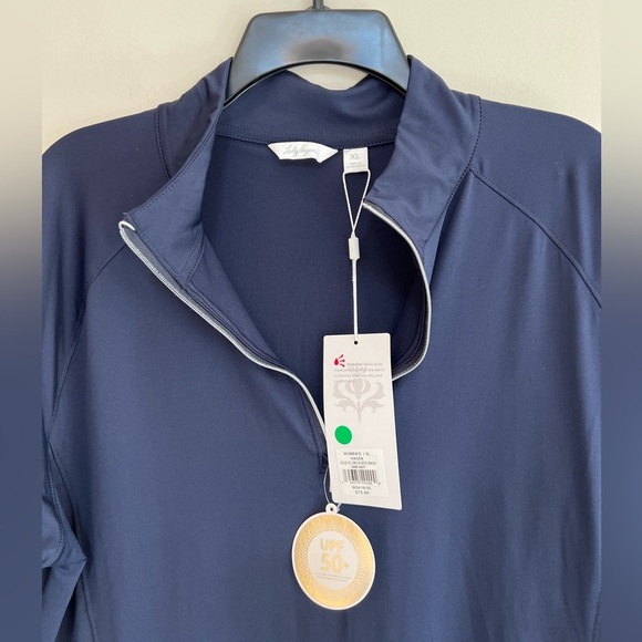 NWT Lady Hagen Solid Navy Blue UV UPF 50+ Long Sleeve Golf Dress, size XL - Picture 10 of 10